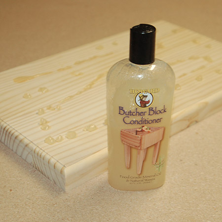 apply 3 coats of Howard Butcher Block Conditioner