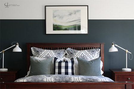 Adding drama to a bedroom - after