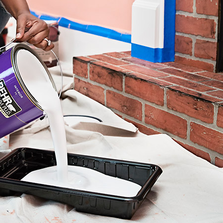 apply primer to brick