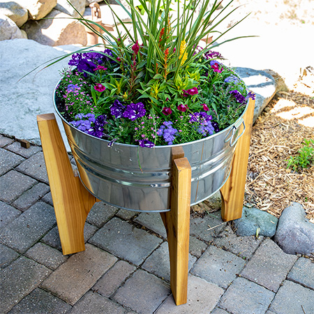 diy stylish wooden plant holder