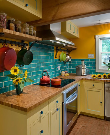 Easy ways to add colour to a kitchen