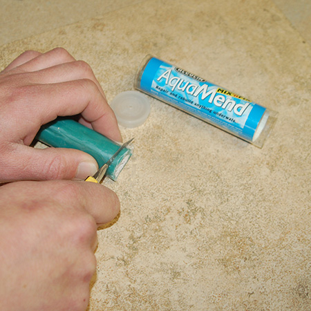 repair chips in toilet or basin