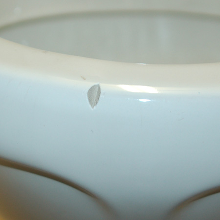 repair chips in toilet or basin