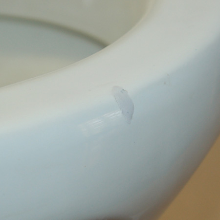 repair chips in toilet or basin