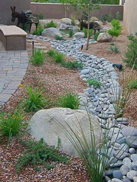 pebbles allow for water run off