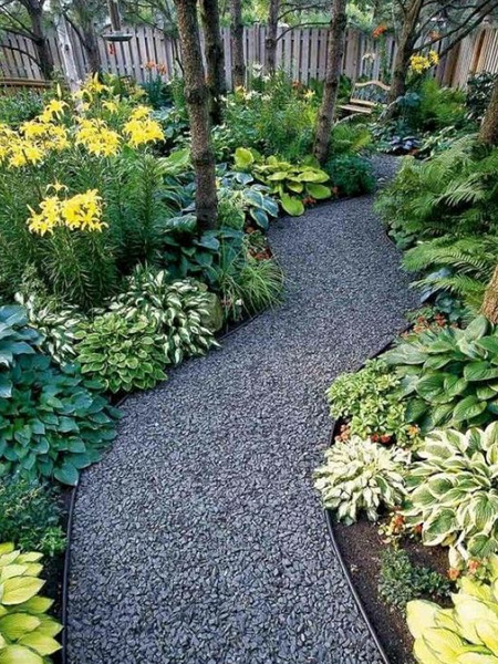 rock edging for gravel paths