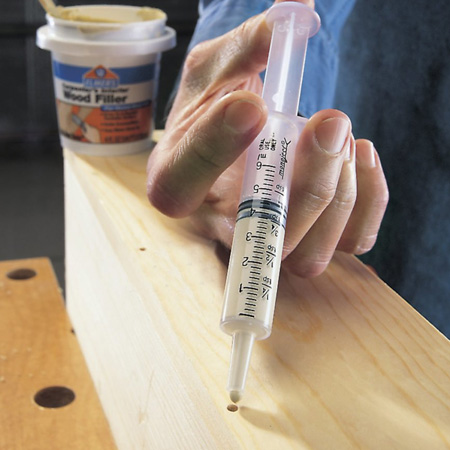 apply glue with syringe
