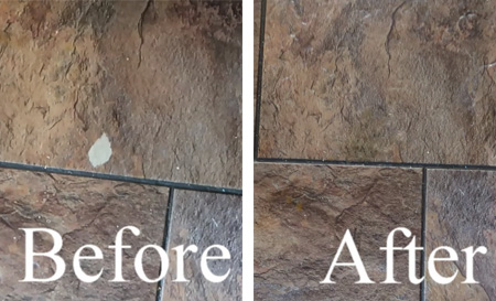use hobby enamel paints to disguise cracks in tiles