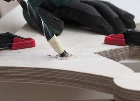 drill pilot hole