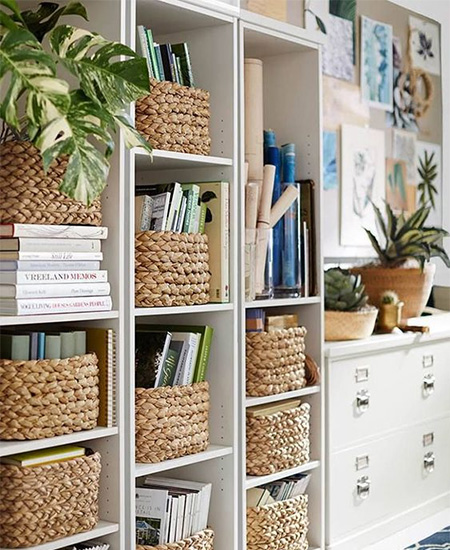 baskets to control clutter