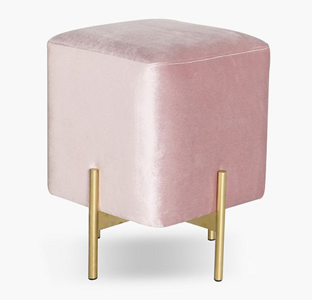 millennial pink regency stool