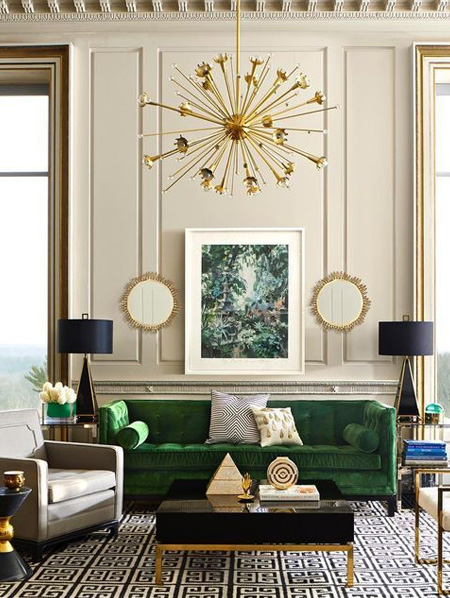 emerald green velvet sofa