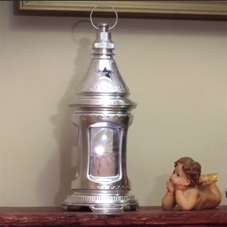 christmas lantern from recycled plastic bottle