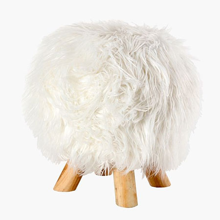 sheepskin stool