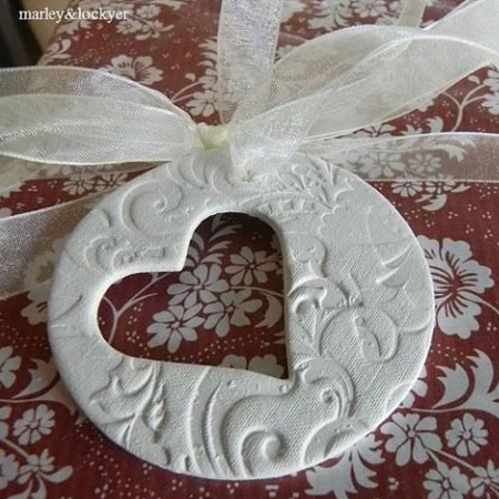 air dry clay tree ornament