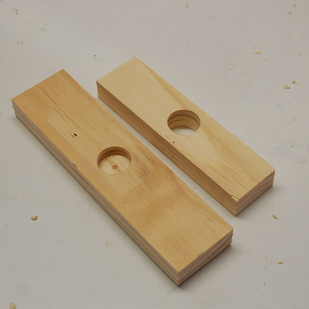 HOME-DZINE | Upholstery Projects - Drill the hole completely through the second block.