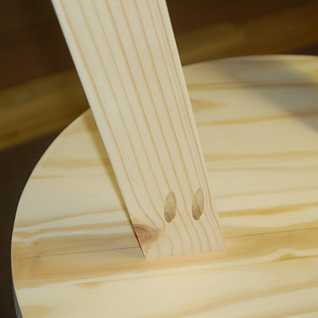 9. In hindsight it would have been better to sand the legs before mounting. I omitted this and ended up sanding the legs after attaching to the top.