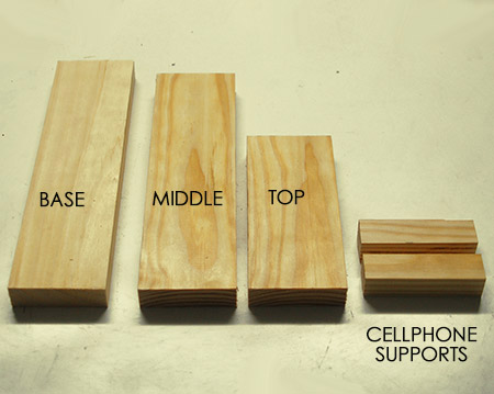 The desk organiser is made up of components that are glued together.