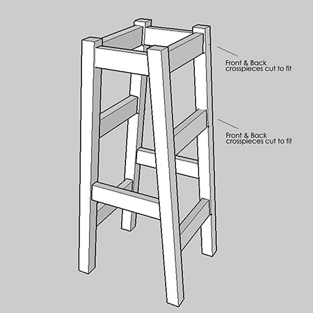 GOOD TO KNOW: Use quick clamps to hold the frame while you drive in screws.