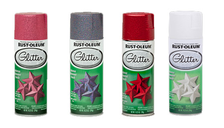 HOME-DZINE | Valentine Crafts - Add even more interest to your recycled glass jars by spraying them with Rust-Oleum Glitter spray.