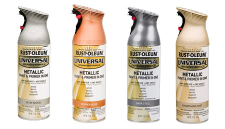 HOME-DZINE | Valentine Crafts - Give glass food jars a makeover for any occasion with Rust-Oleum Universal Metallic spray paint.