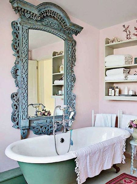 shabby chic vintage distressed reclaimed bathroom