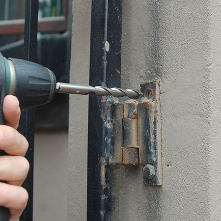 On full power, drill through the broken bolt to the depth required for the new expansion bolt to be inserted.