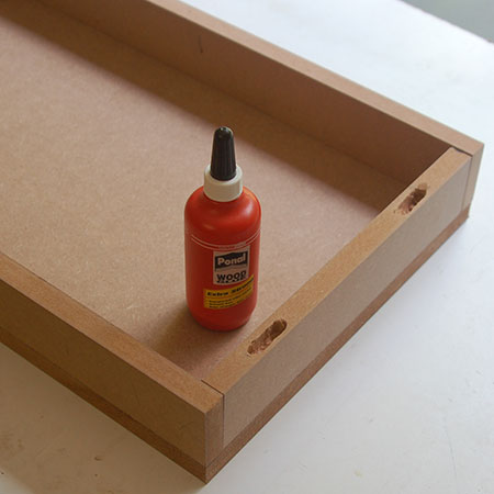 Tray with black & gold crackle finish