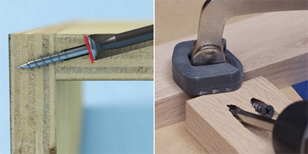 HOME DZINE | DIY Tips - The flat-bottom head allows the screw to sit perfectly against the ledge at the bottom of the pocket-hole.