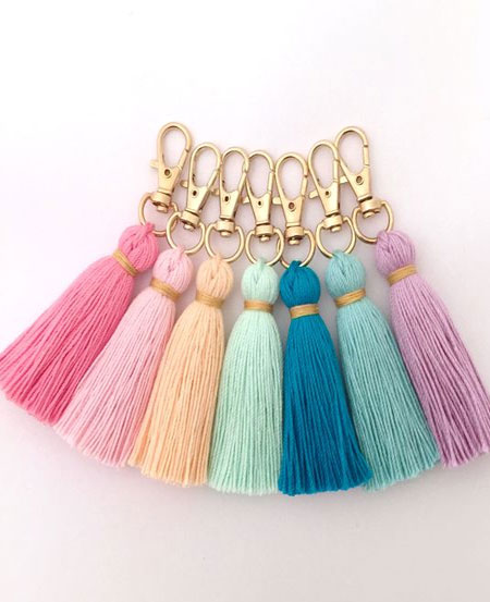 HOME-DZINE | Home and Decor Crafts - embroidery thread tassel key holder