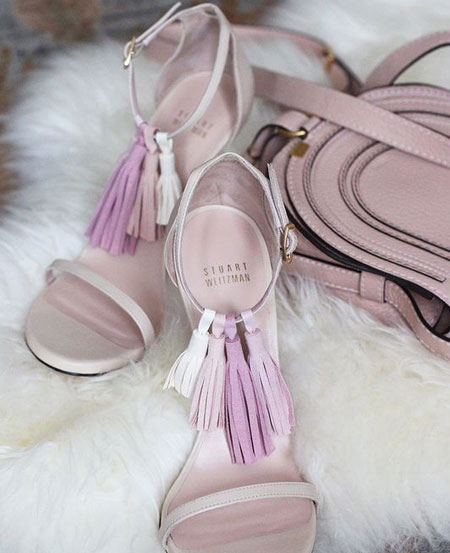 HOME-DZINE | Home and Decor Crafts -  pleather tassels to dress up a pair of shoes.