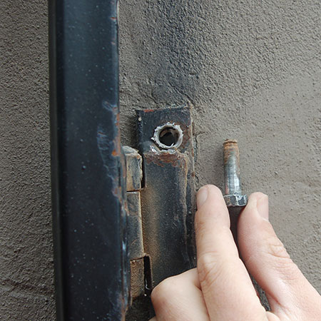 HOME-DZINE | Home Maintenance - Over the holidays some of the neighbourhood kids were playing on our garden gate and broke one of the fixing bolts. Half the bolt was still in the wall. Here's how to replace the bolt without having to move the entire gate.