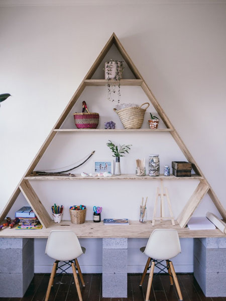 plywood wall shelf