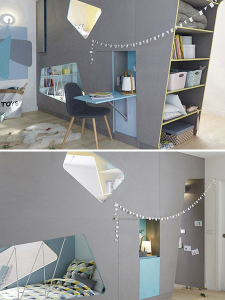 built in bed for child bedroom