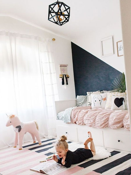 day bed with bed and couch