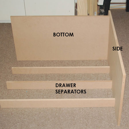 instructions to make chest of drawers
