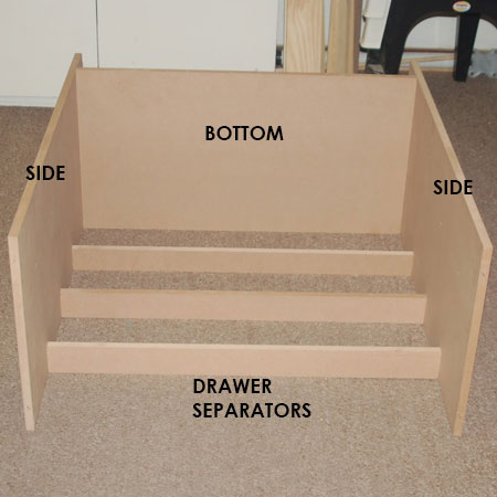 instructions to make chest of drawers