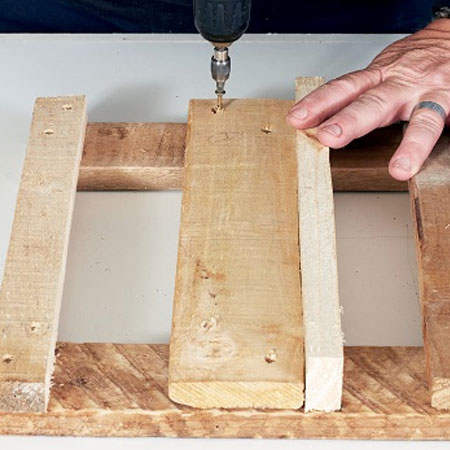 pallet wood veggie rack