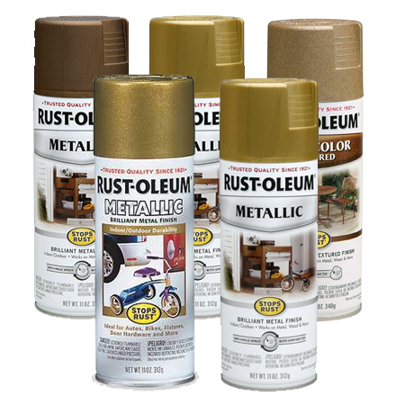 rustoleum brass metallic spray paint
