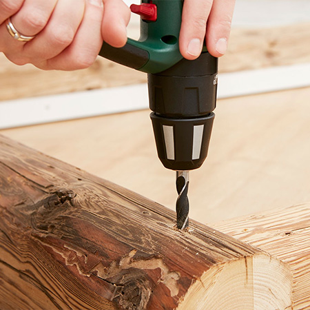 join the bed frame with screws