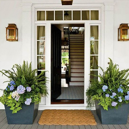 planter ideas for entrance front door