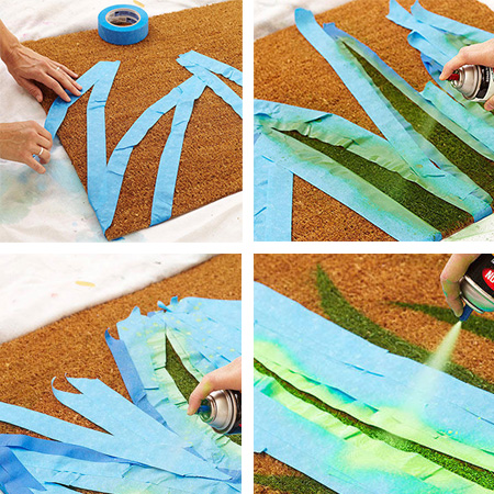 spray paint door mat