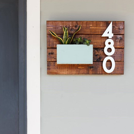 make a custom wood house number plaque
