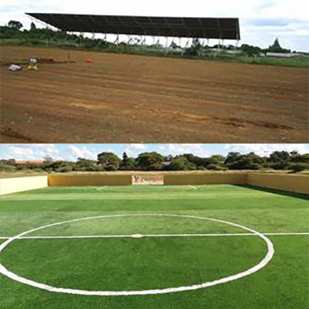 Danville Primary School, Mahikeng was the site of the unveiling of the first multipurpose sports field