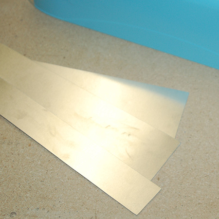 repair fridge door inserts or containers- cut aluminium strips