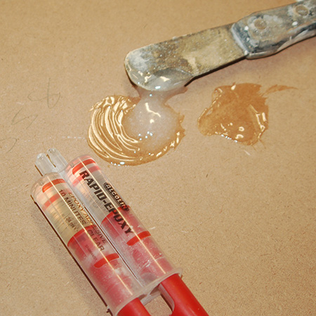 repair fridge door inserts or containers - mix epoxy