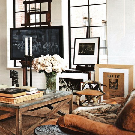 display art on easel for rental property