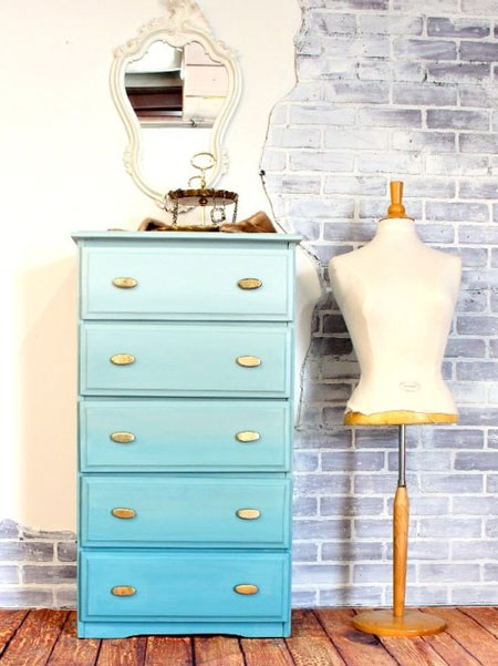 blue ombre furniture