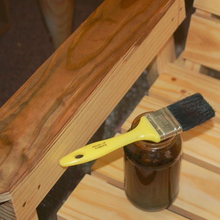 apply homemade wood stain