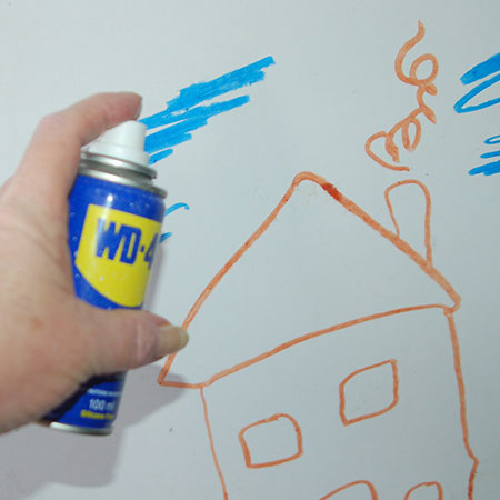 remove crayon with wd-40